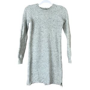 Madewell Button-Back Sweater-Dress in Donegal Grey Size Small